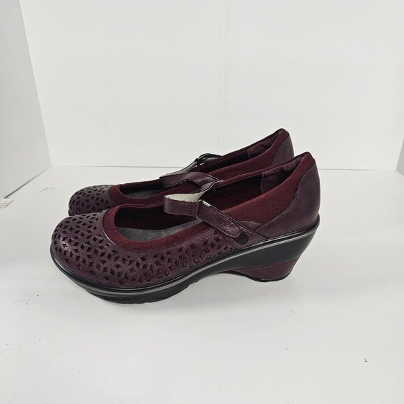 JBU Alcante Mary Janes Burgundy Y2K 11M - Picture 2 of 10